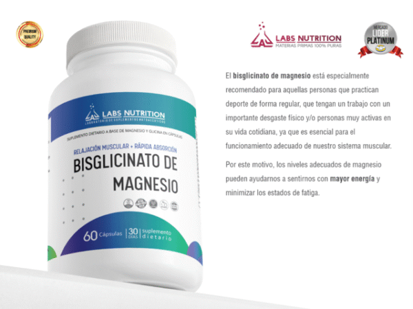 Bisglicinato de Magnesio (60 capsulas) - Imagen 2